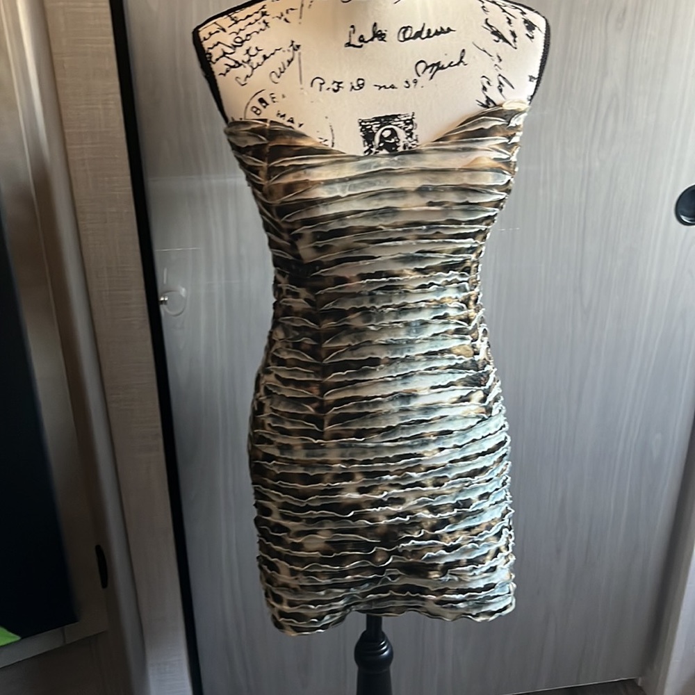 Leopard print tube dress